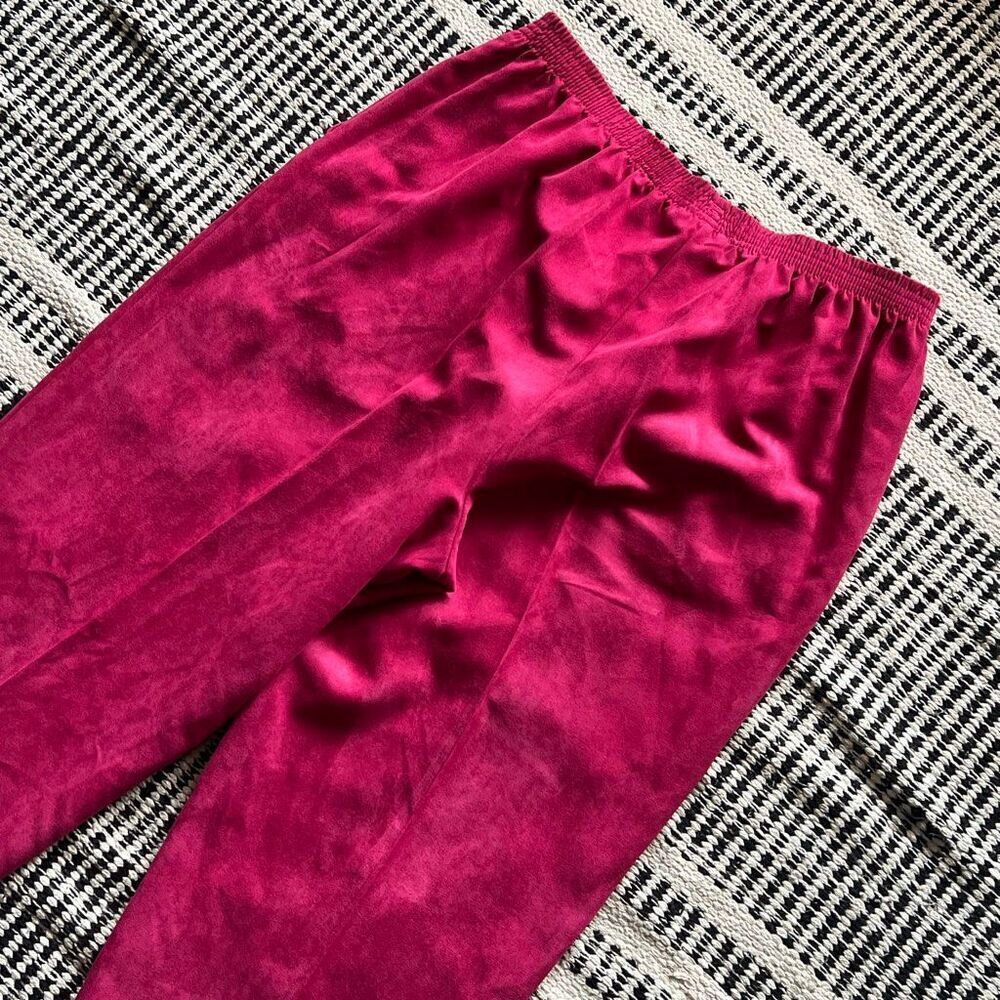 Alfred Dunner Size 16 Hot Pink Suede Capri Ankle Pants Comfort pants - Picture 7 of 7